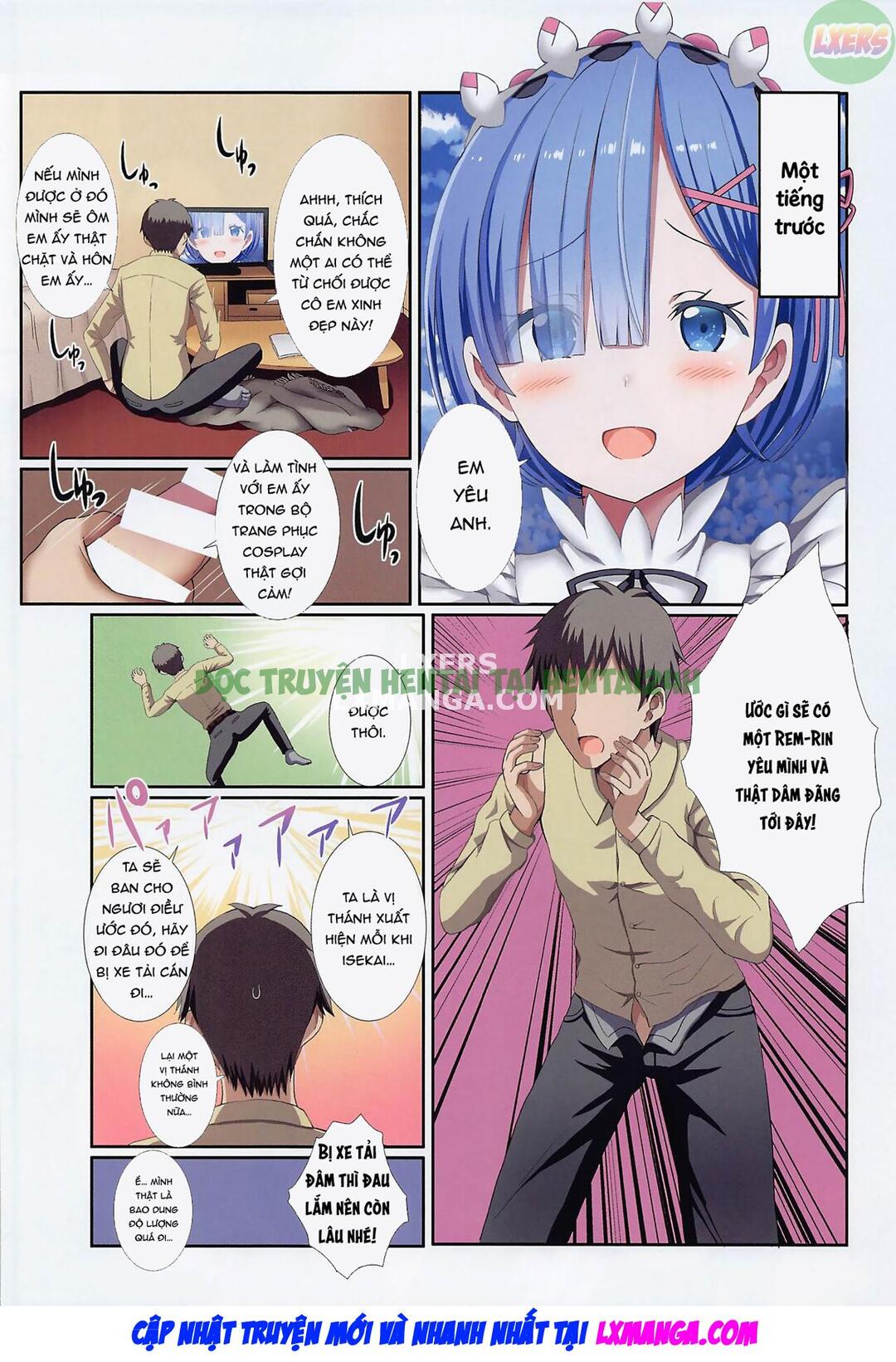 Xem ảnh 5 trong truyện hentai Cosplay SEX With Rem-rin Who Was Transported To My House - One Shot - truyenhentai18.pro