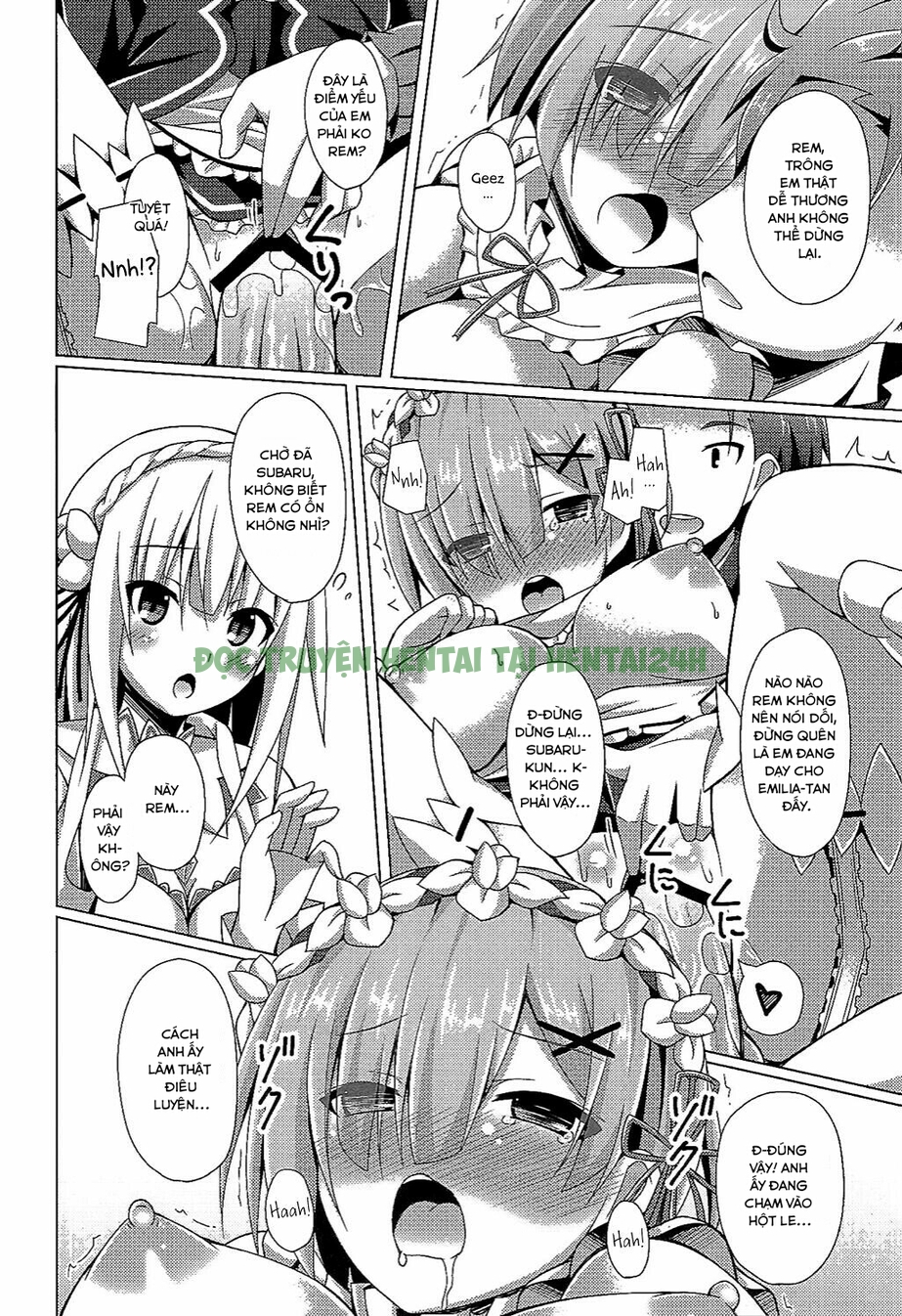 Xem ảnh 8 trong truyện hentai Teach Me, Rem-sensei! An Introduction To Sex With Emilia-tan - One Shot - truyenhentai18.pro