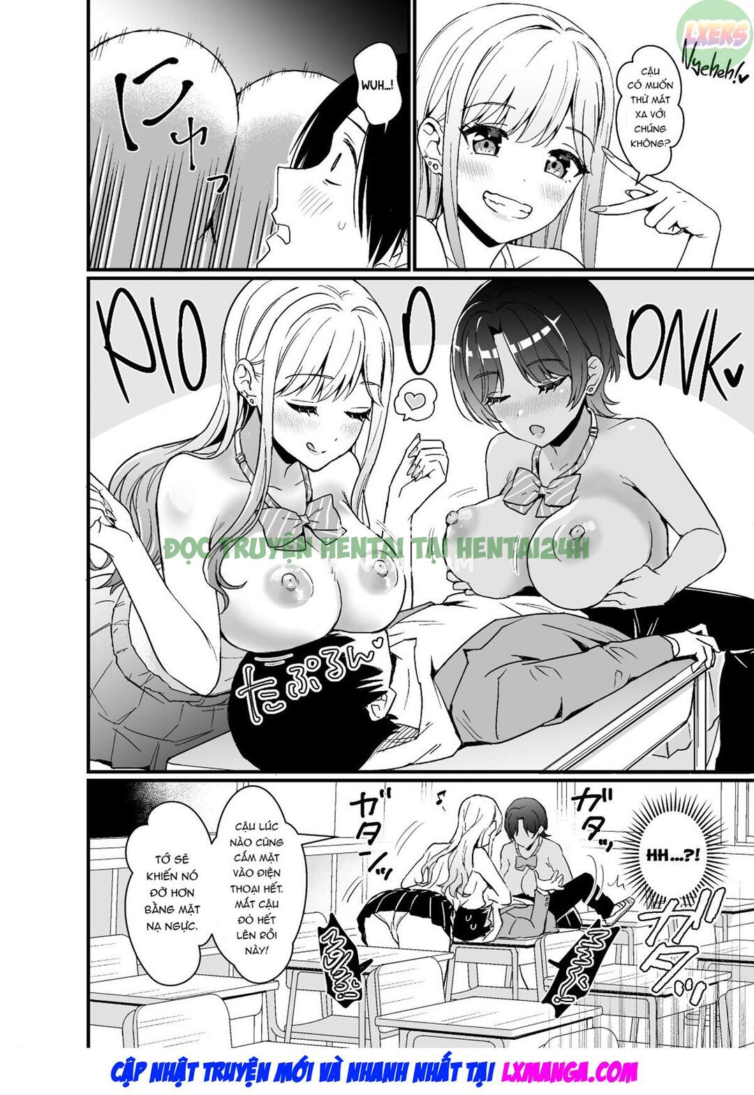 Xem ảnh 12 trong truyện hentai That Time Gyarus Asked Me To Grope Their Tits After Class - One Shot - Truyenhentai18.net