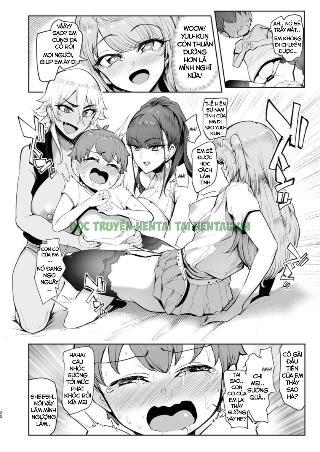 Xem ảnh 18 trong truyện hentai The Place I Stayed Over At Belonged To Perverted Gyaru Onee-chans - One Shot - truyenhentai18.pro