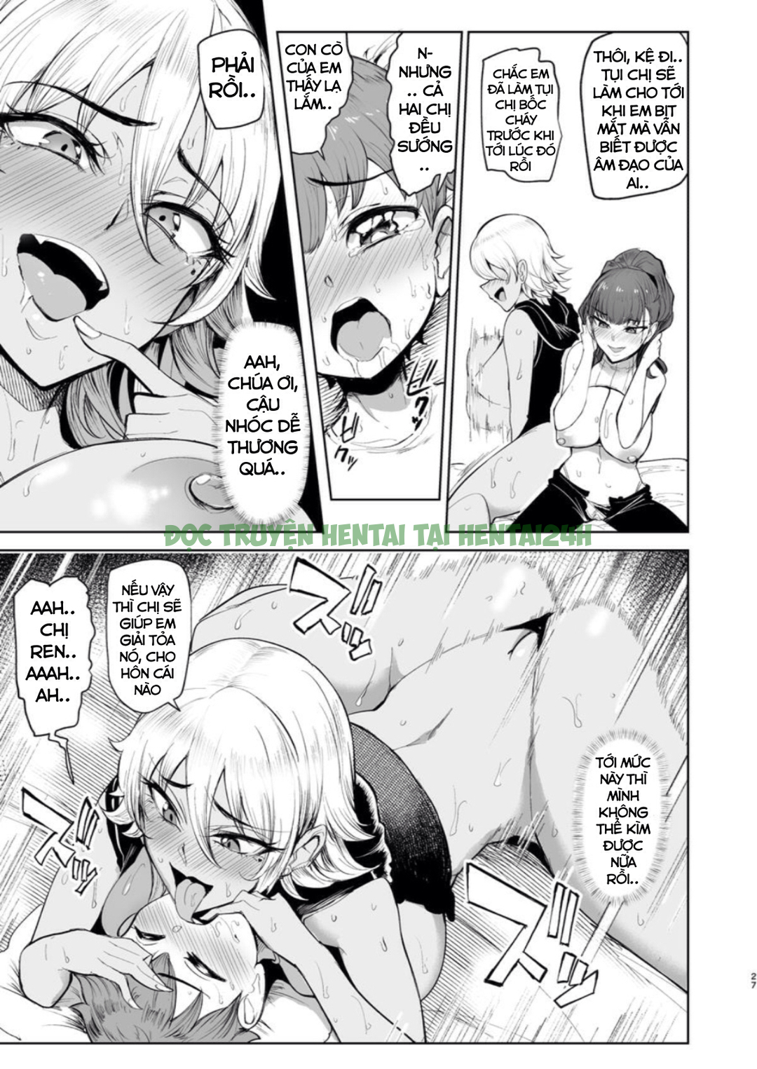 Xem ảnh 25 trong truyện hentai The Place I Stayed Over At Belonged To Perverted Gyaru Onee-chans - One Shot - truyenhentai18.pro