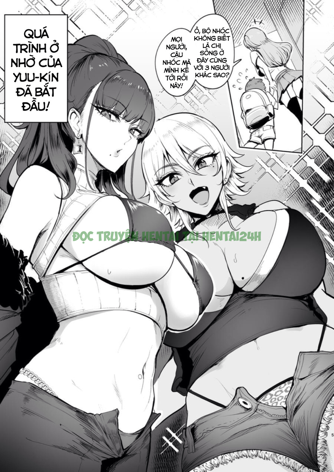 Hình ảnh 3 trong The Place I Stayed Over At Belonged To Perverted Gyaru Onee-chans - One Shot - Hentaimanhwa.net