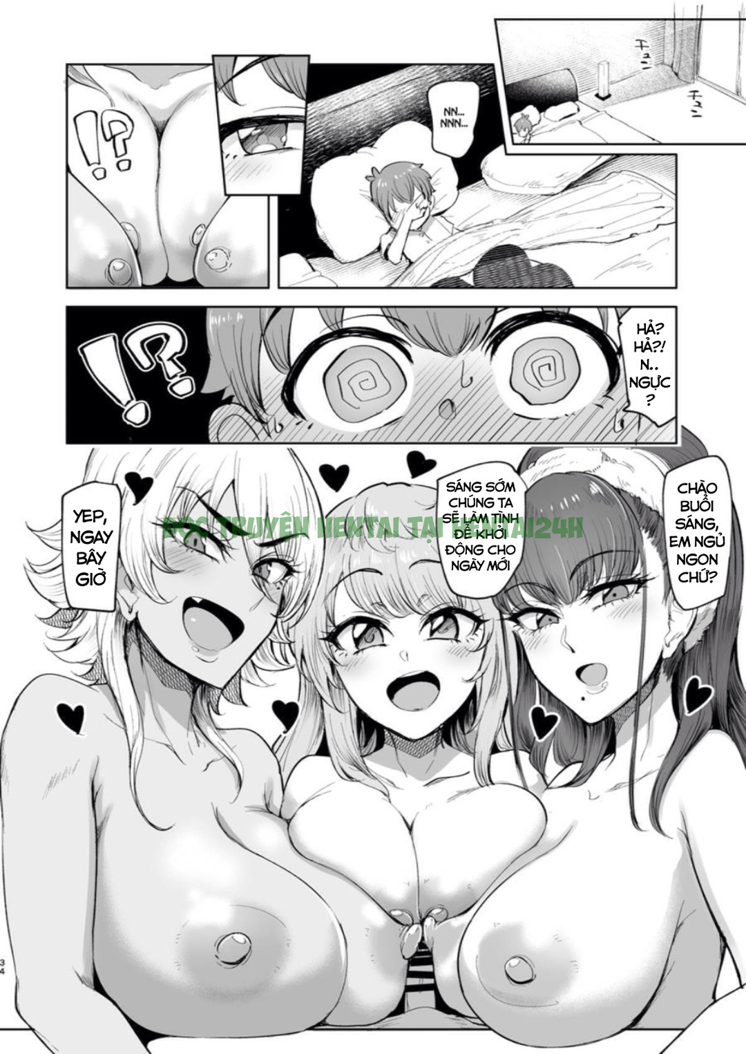 Xem ảnh 32 trong truyện hentai The Place I Stayed Over At Belonged To Perverted Gyaru Onee-chans - One Shot - truyenhentai18.pro