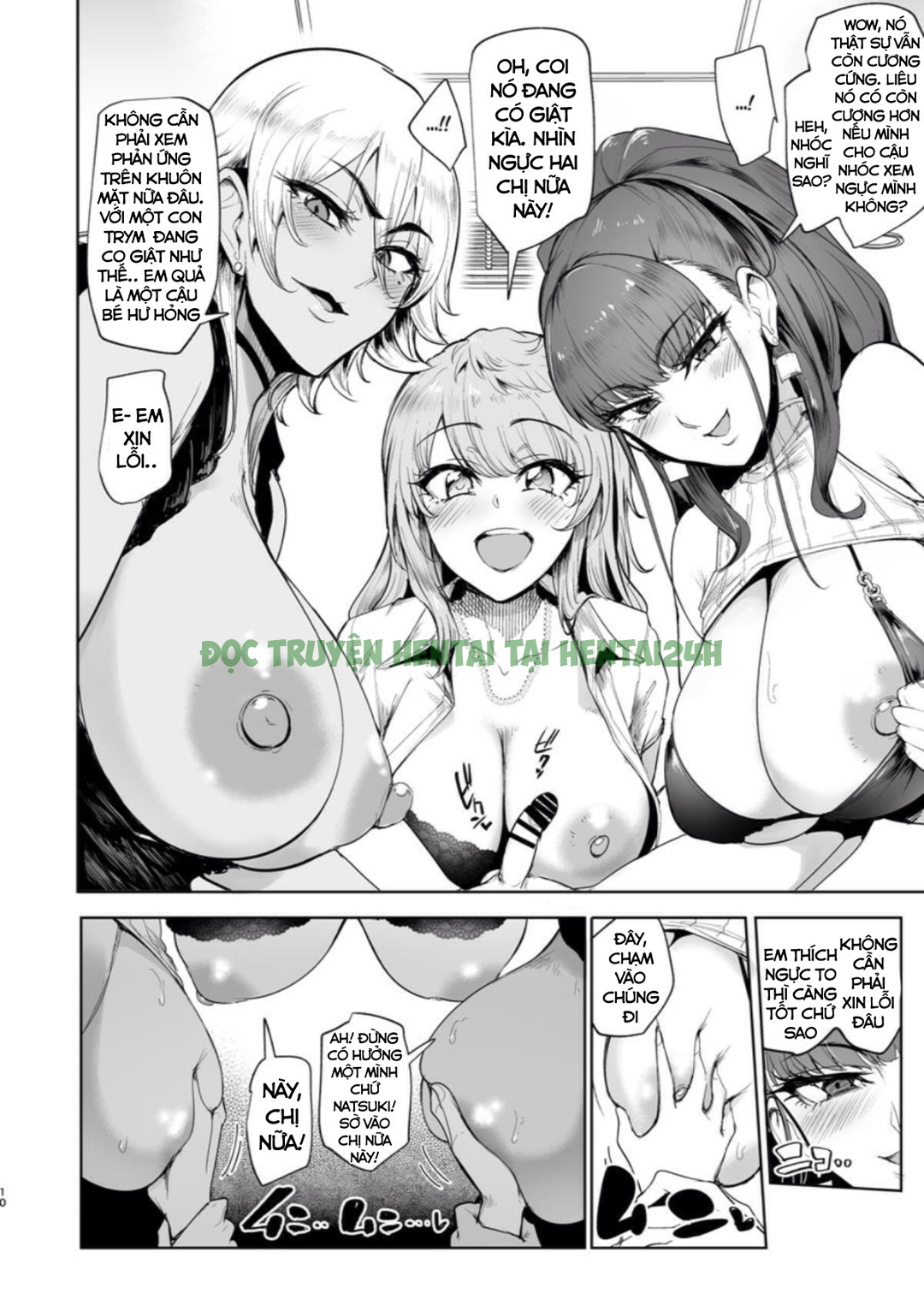 Xem ảnh 8 trong truyện hentai The Place I Stayed Over At Belonged To Perverted Gyaru Onee-chans - One Shot - truyenhentai18.pro